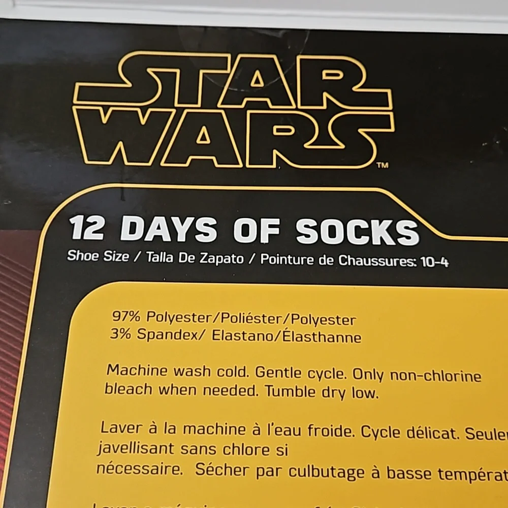 Boy's size Star Wars 12 Days of Socks - Disney